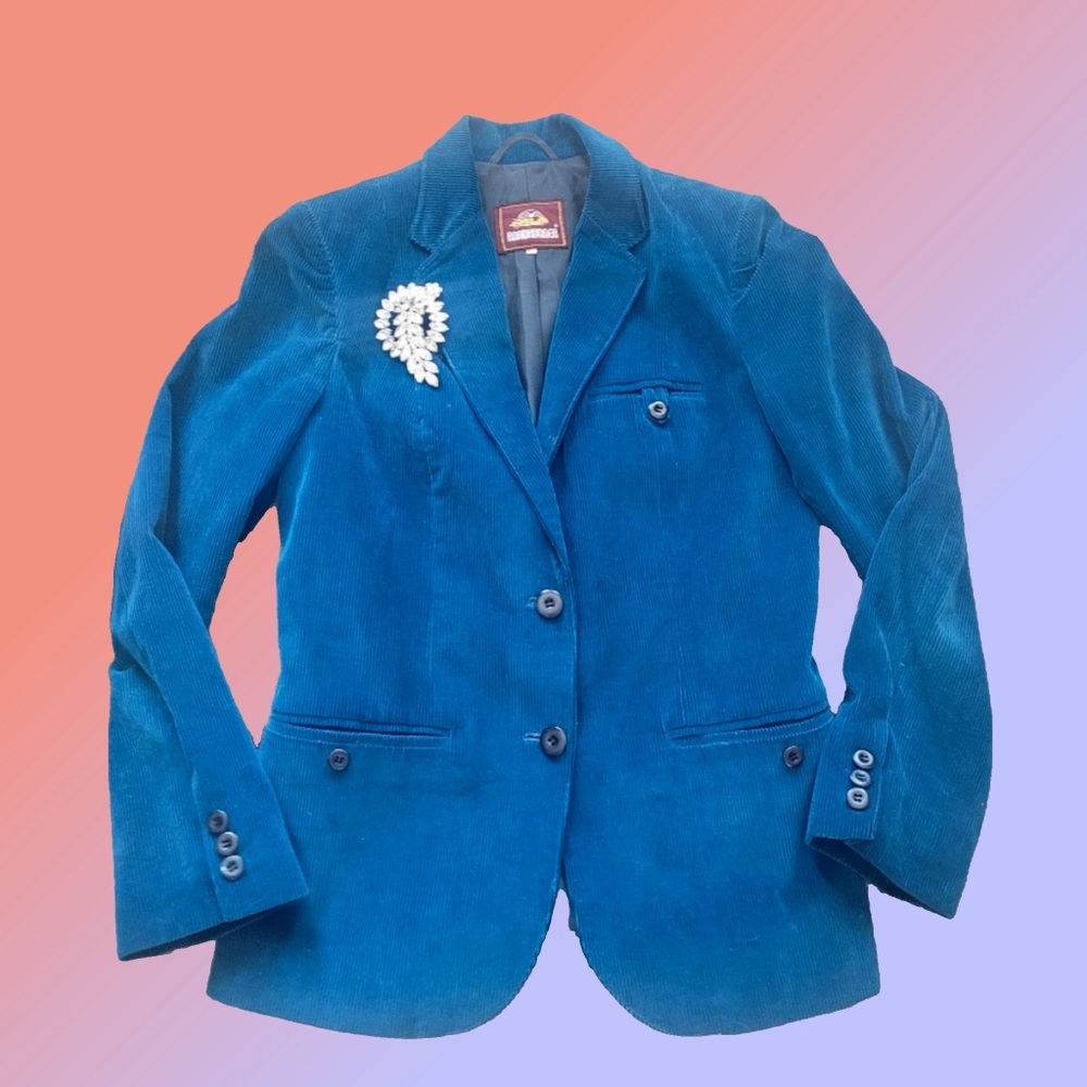 Roadrunner Vintage Blue Corduroy Blazer